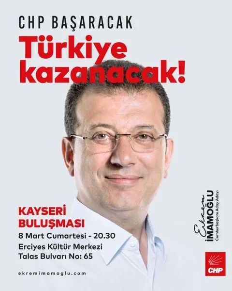 Ekrem İmamoğlu Kayseri’ye Geliyor! — haber görseli
