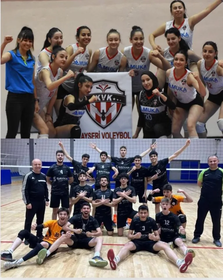 Genç Kızlar ve Erkekler Voleybol Arenasında Kayseri Şampiyonları Yarı Finallere Adını Yazdırdı — haber görseli