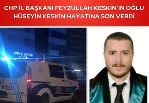 Son Dakika! CHP İl Başkanı Feyzullah Keskin'in Oğlu Av.Hüseyin Keskin Ofisinde Ölü Bulundu — haber görseli