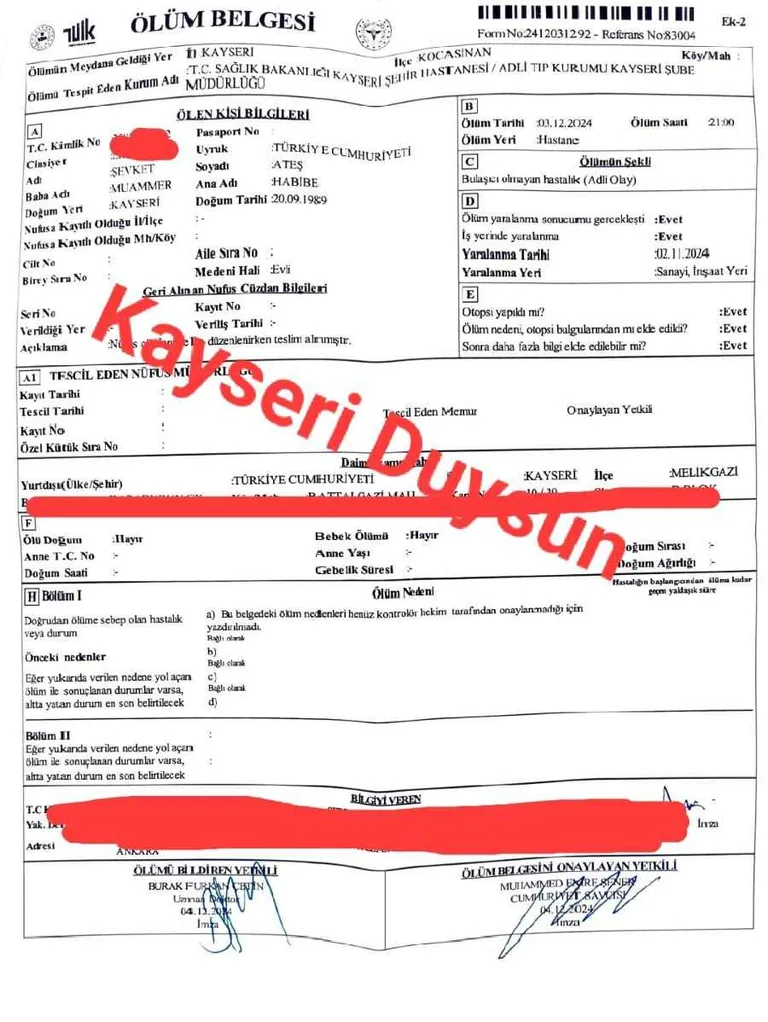 Şevket Ateş’in Ölüm Nedeni: Grip Mi, Kimyasal Yanık Mı? Aile Adalet Arıyor — haber görseli