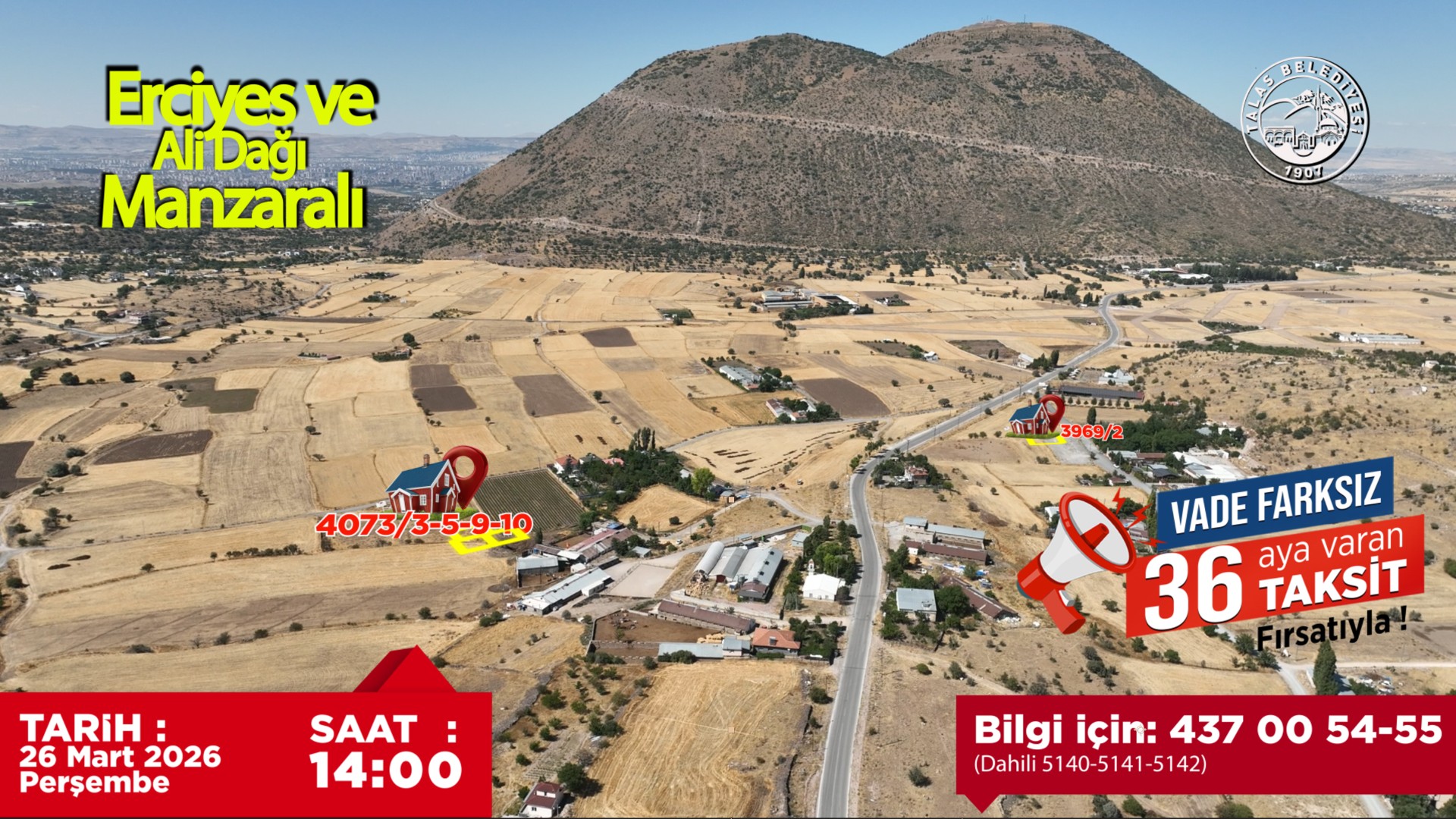 Yatırım Yapmak İsteyenlere Fırsat! Talas’ta Villa Parselleri Yatırımcıyla Buluşuyor
