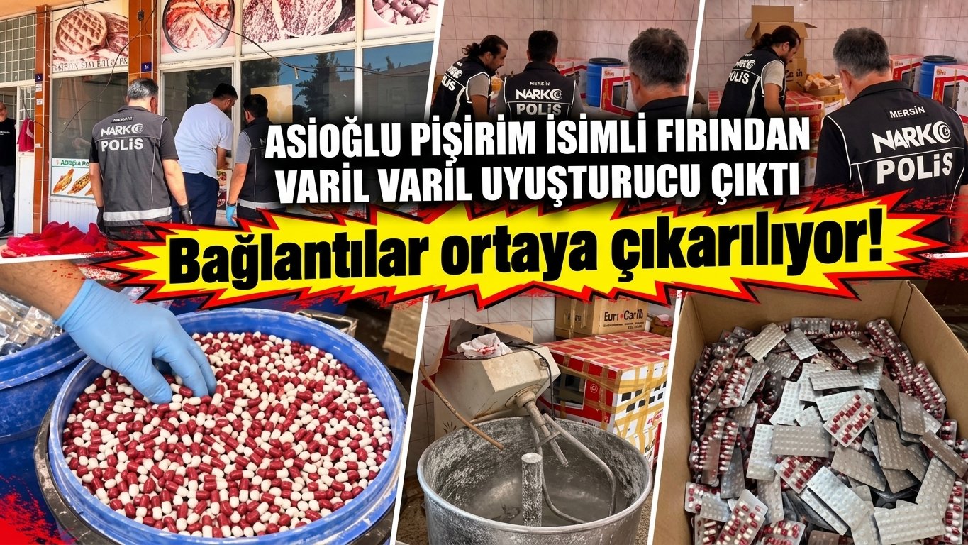 Mersin’de Fırından Varil Varil Uyuşturucu Çıktı! 1 Milyon 29 Bin Hap Ele Geçirildi