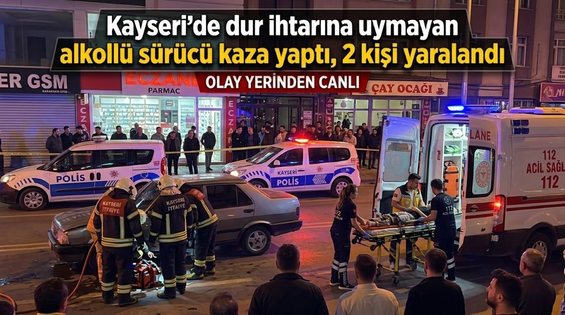 ‘Dur’ ihtarından kaçtı, 2 kilometre sonra kaza yaptı! 1.28 promil alkollü çıktı